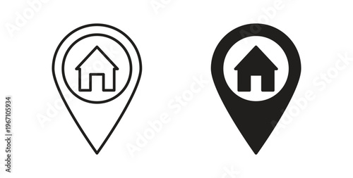 Free Download Home location icon vector pictogram pack. icon vector template - GFXLoad