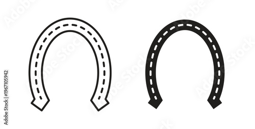 Horseshoe icon vector pictogram pack. icon vector template