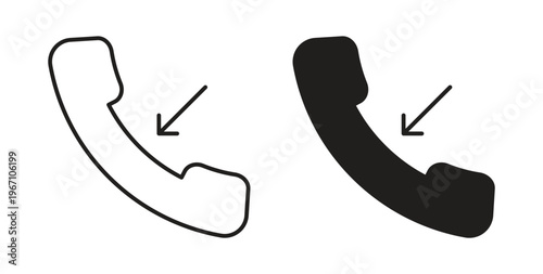 Incoming Call icon vector pictogram pack. icon vector template