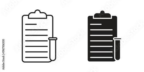Lab report icon vector pictogram pack. icon vector template