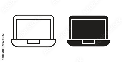 Laptop icon vector pictogram pack. icon vector template