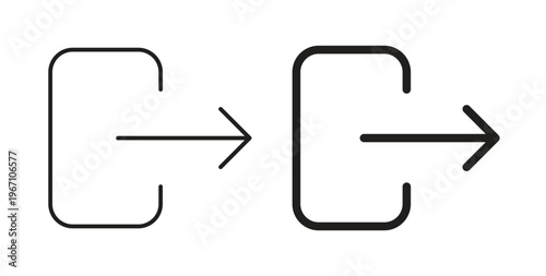 Log out icon vector pictogram pack. icon vector template