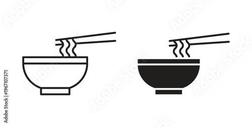 Noodles icon vector pictogram pack. icon vector template