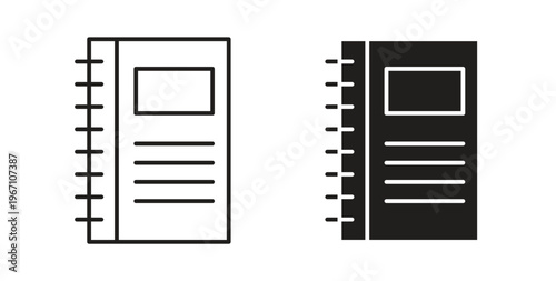 Notebook icon vector pictogram pack. icon vector template