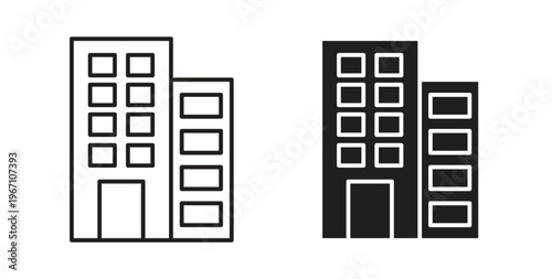 Office Building icon vector pictogram pack. icon vector template