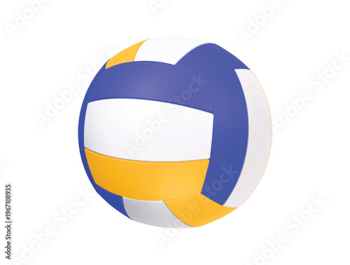 Volleyball ball icon 3D render illustration isolated