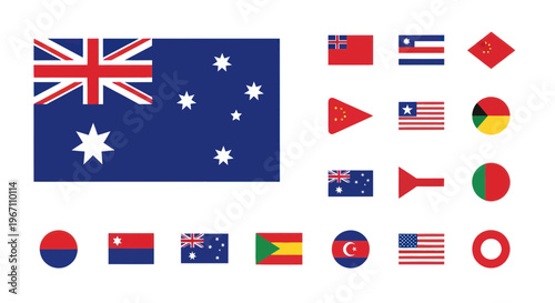 Australian Flag and International Flags Collection