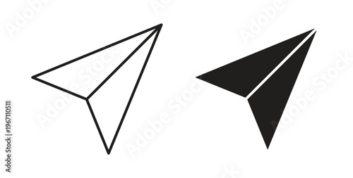 Paper plane icon vector pictogram pack. icon vector template