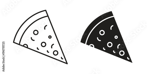 Pizza slice icon vector pictogram pack. icon vector template