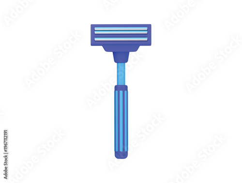 Razor shaving tool icon 3D render illustration isolated