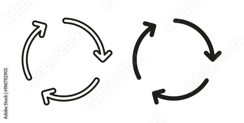 Recycle icon vector pictogram pack. icon vector template