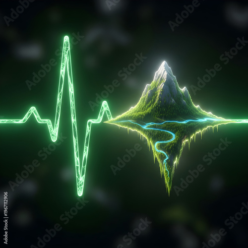 Ecological Health Concept for Vitality monitoring with a Green Energy Heartbeat and an EKG Monitor