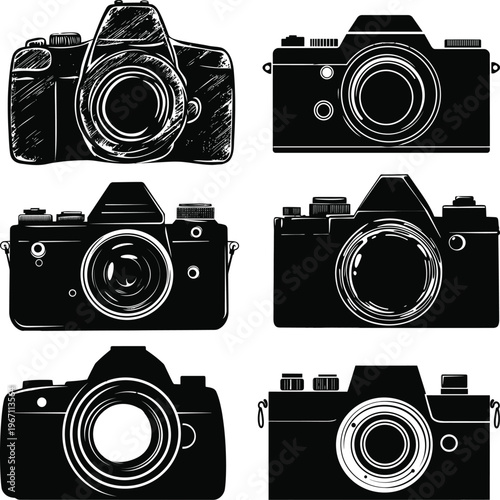 Abstract Camera Design Silhouette Vector