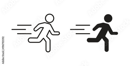Running icon vector pictogram pack. icon vector template