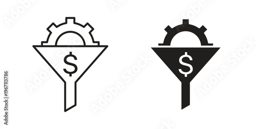 Sales funnel icon vector pictogram pack. icon vector template