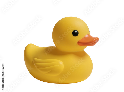 Konstfotografi Isolated vibrant yellow rubber duck toy for playful bath time and happy childhoo