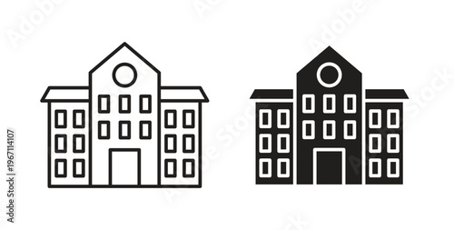school icon vector pictogram pack. icon vector template