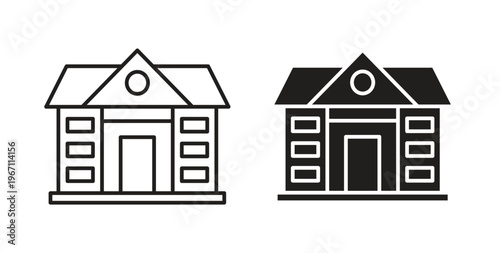 school icon vector pictogram pack. icon vector template