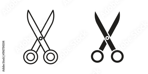 Scissors icon vector pictogram pack. icon vector template