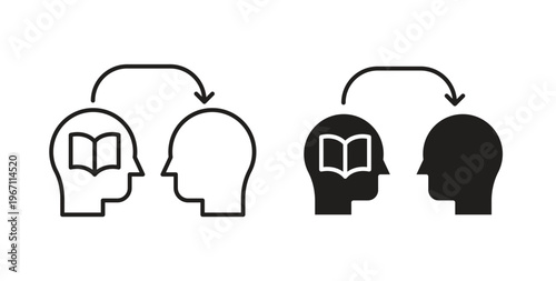 Share thoughts icon vector pictogram pack. icon vector template