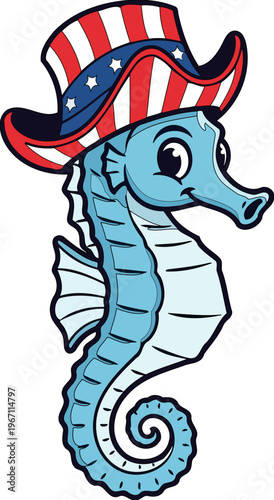 cute cartoon seahorse