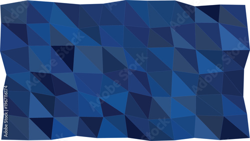Abstract Blue Mosaic: A visually arresting mosaic of interconnected triangles in varying shades of blue, creating a dynamic, modern and contemporary artistic composition.