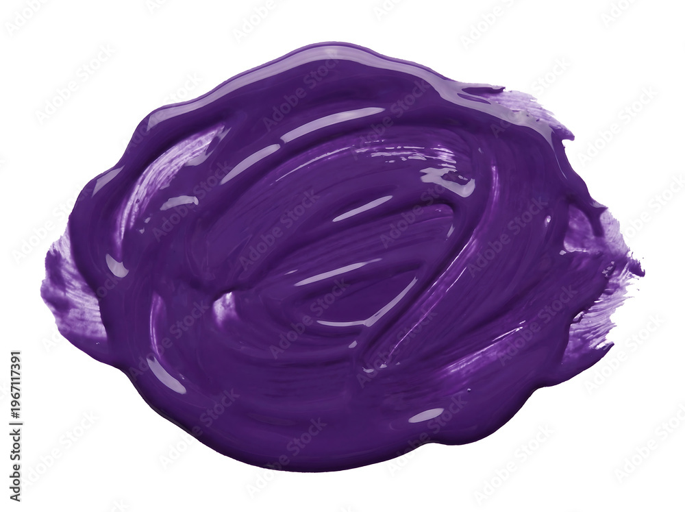 Fototapeta premium Thick purple paint stroke texture with glossy finish