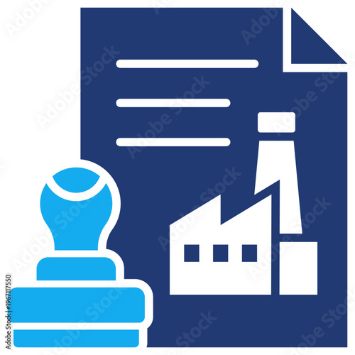 Regulatory Permits Icon vector Illustration For Design.