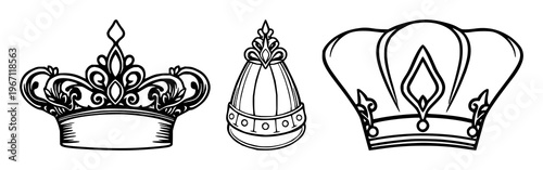 Hat pin head set with ornate black line art design featuring hat pin, vintage fashion, jewelry with details and elegance