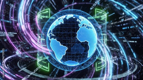 Global Network Connections Technology Earth.