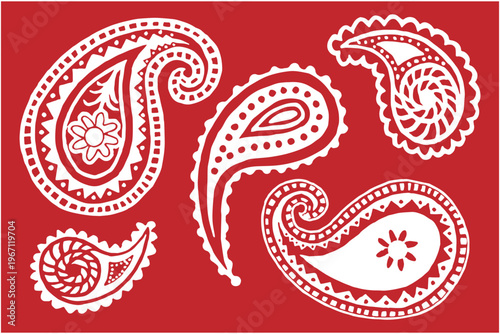 paesly design illustration doodle vector print