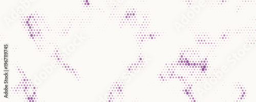 Abstract colorful halftone background featuring dynamic wave shapes formed by small dotted patterns.