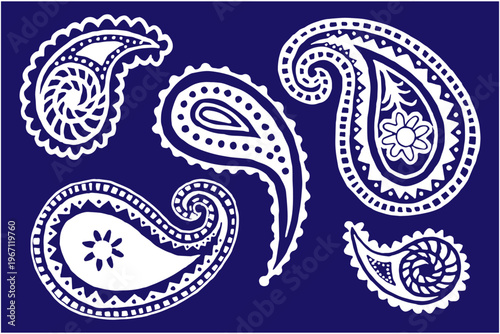 paesly design illustration doodle vector print