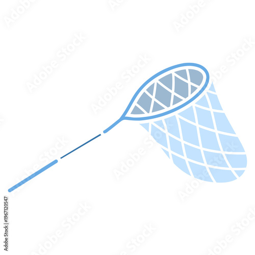 Butterfly Net Flat Illustration