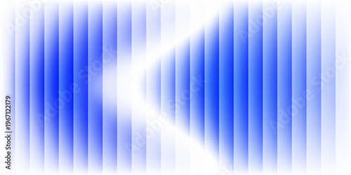 Abstract vertical blue light bar pattern background with glowing cyan center, creating a vibrant digital sound wave or equalizer effect, isolated on