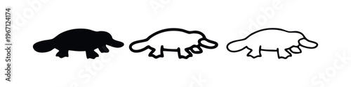 Platypus icon set in various styles on a white background.