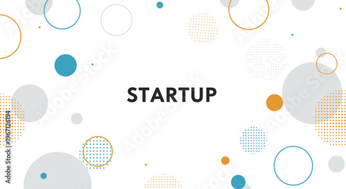 Startup, business, finance icons, vector graphics, colorful, modern design elements