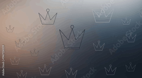 Crown icons, royal crowns, vector graphics, metallic symbols, luxury emblems