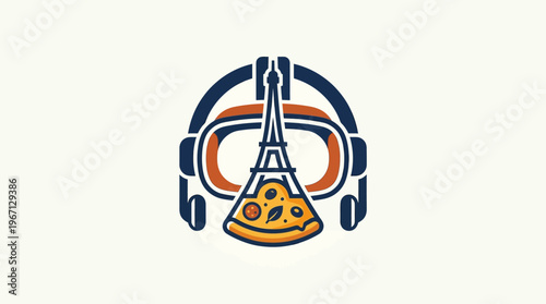Virtual Reality Paris Pizza Logo