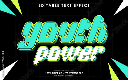 Youth Power Tosca Editable Text Effect Design.