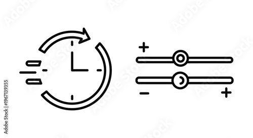 Time lapse speed and speed adjustment icons