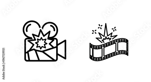 Vfx studio and visual effects icons