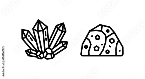 Rare minerals and rare ore icons