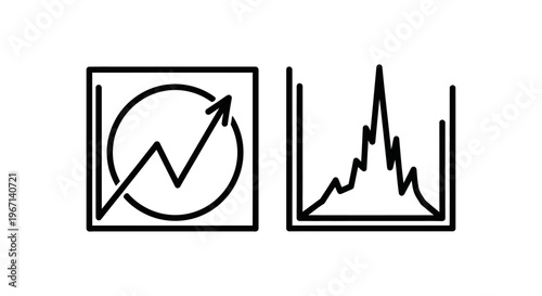 Peak activity and usage spike line icons