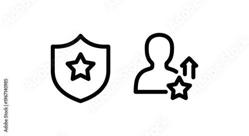 Trust score and reputation rating vector icons