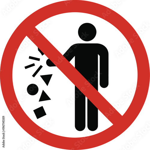 Do not littering sign featuring no littering sign symbol with keep clean message in clear warning design for public awareness and environmental protection