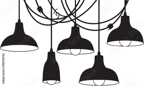 Black pendant lamps with cords and plugs black lamps
