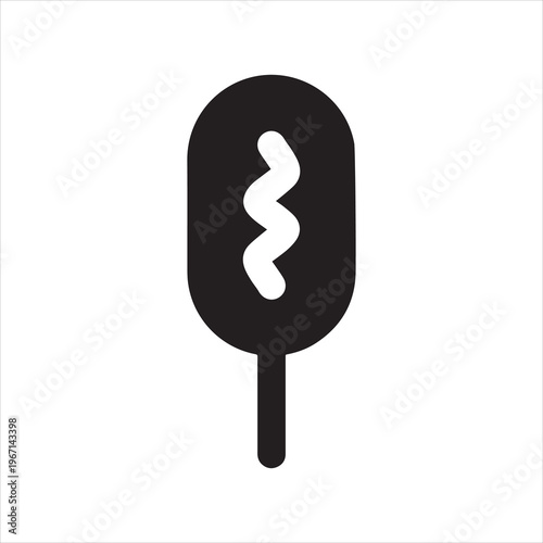 corn dog glyph icon