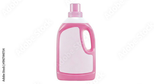 Pink Laundry Detergent Bottle with Handle