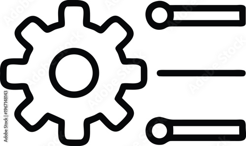 Settings icon with gear and sliders